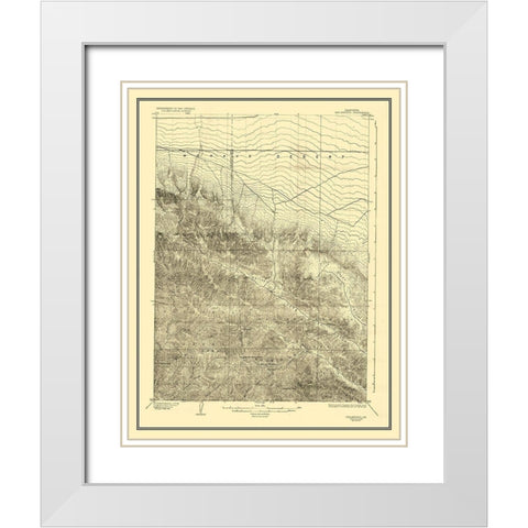 San Antonio California Quad - USGS 1903 White Modern Wood Framed Art Print with Double Matting by USGS
