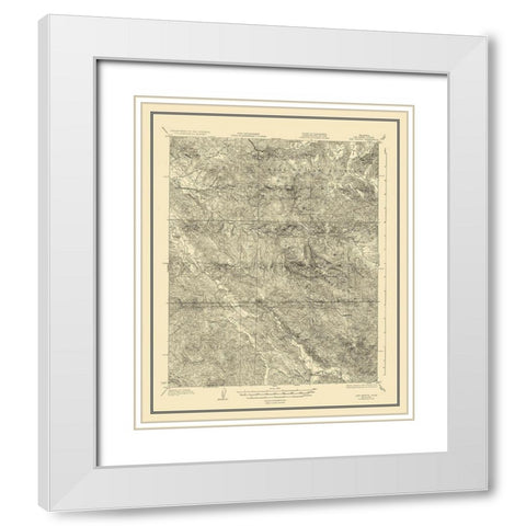 San Benito California Quad - USGS 1919 White Modern Wood Framed Art Print with Double Matting by USGS
