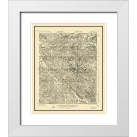 San Benito California Quad - USGS 1919 White Modern Wood Framed Art Print with Double Matting by USGS