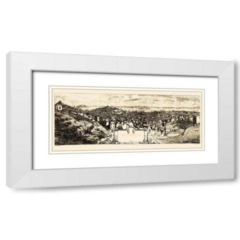 San Francisco California - 1856 White Modern Wood Framed Art Print with Double Matting by Unknown