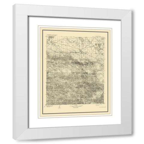 San Gorgonio California Quad - USGS 1902 White Modern Wood Framed Art Print with Double Matting by USGS