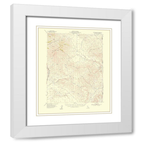 Shinn Mountain California Quad - USGS 1956 White Modern Wood Framed Art Print with Double Matting by USGS