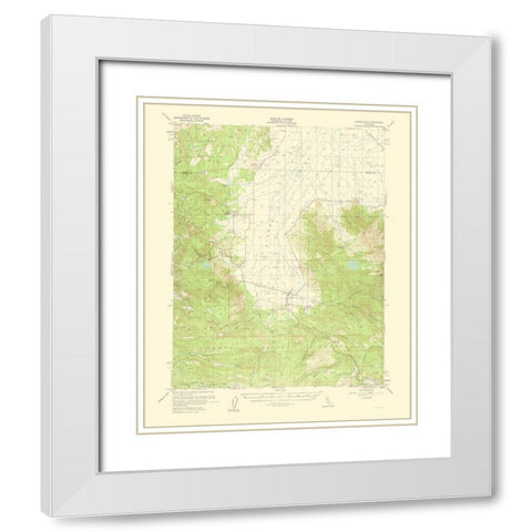 Sierraville California Quad - USGS 1960 White Modern Wood Framed Art Print with Double Matting by USGS