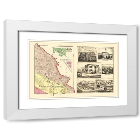 Sonoma  Northeast California Landowner White Modern Wood Framed Art Print with Double Matting by Thompson