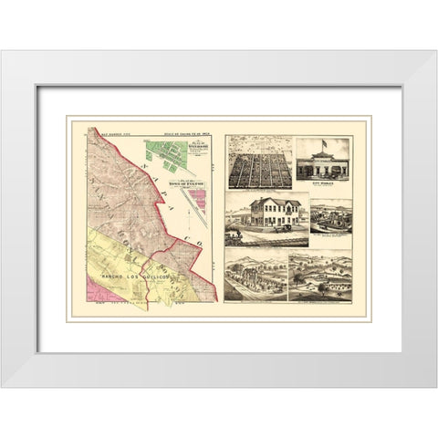 Sonoma  Northeast California Landowner White Modern Wood Framed Art Print with Double Matting by Thompson