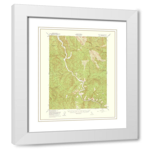 Tactah Creek California Quad - USGS 1961 White Modern Wood Framed Art Print with Double Matting by USGS