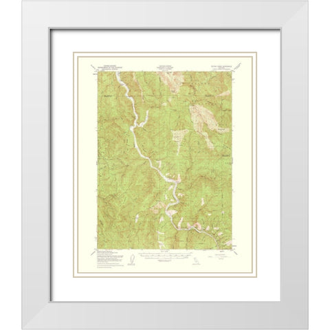 Tactah Creek California Quad - USGS 1961 White Modern Wood Framed Art Print with Double Matting by USGS