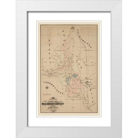 Lands of Tideland Reclamation Co California White Modern Wood Framed Art Print with Double Matting by Gibbes