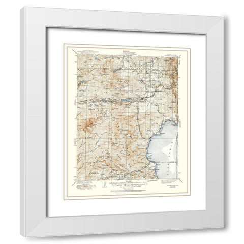 Truckee California Quad - USGS 1940 White Modern Wood Framed Art Print with Double Matting by USGS