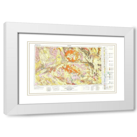 Trona Sheet California Mines - Jennings 1957 White Modern Wood Framed Art Print with Double Matting by Jennings