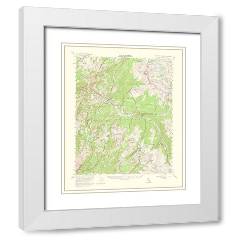 Tuolumne Meadows California Quad - USGS 1956 White Modern Wood Framed Art Print with Double Matting by USGS