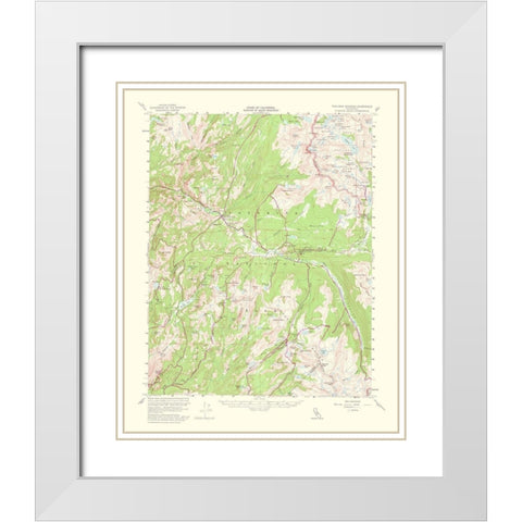 Tuolumne Meadows California Quad - USGS 1956 White Modern Wood Framed Art Print with Double Matting by USGS