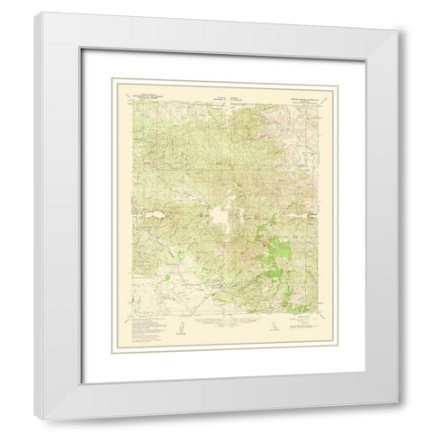 Warner Springs California Quad - USGS 1961 White Modern Wood Framed Art Print with Double Matting by USGS