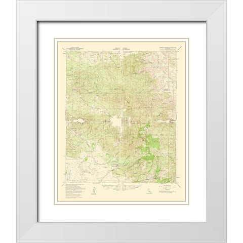 Warner Springs California Quad - USGS 1961 White Modern Wood Framed Art Print with Double Matting by USGS