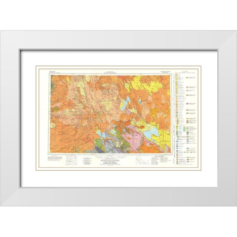 Westwood Sheet - Lydon 1960 White Modern Wood Framed Art Print with Double Matting by Lydon