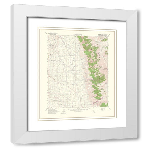 White Mountain Peak California Quad - USGS 1956 White Modern Wood Framed Art Print with Double Matting by USGS