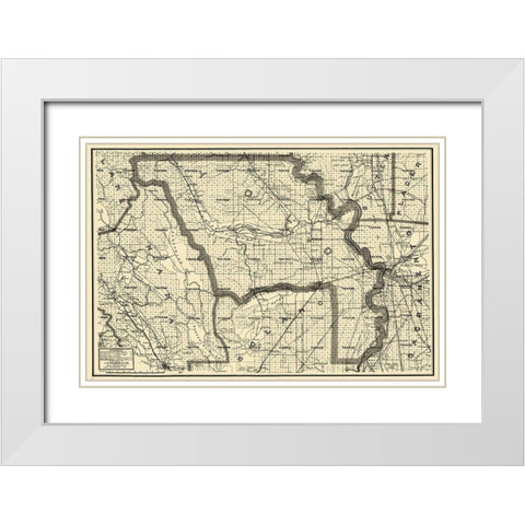 Yolo California - Weber 1914 White Modern Wood Framed Art Print with Double Matting by Weber