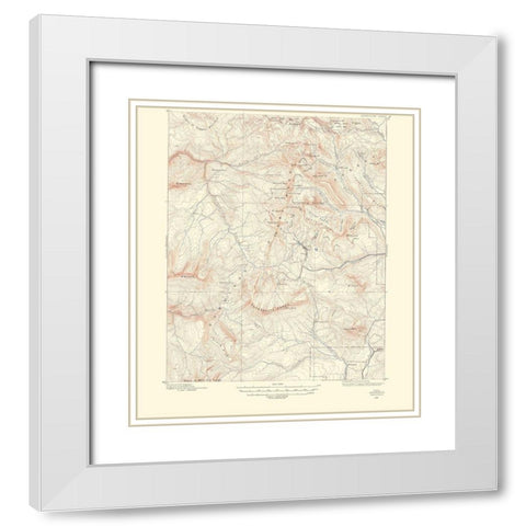 Anthracite Colorado Sheet - USGS 1956 White Modern Wood Framed Art Print with Double Matting by USGS