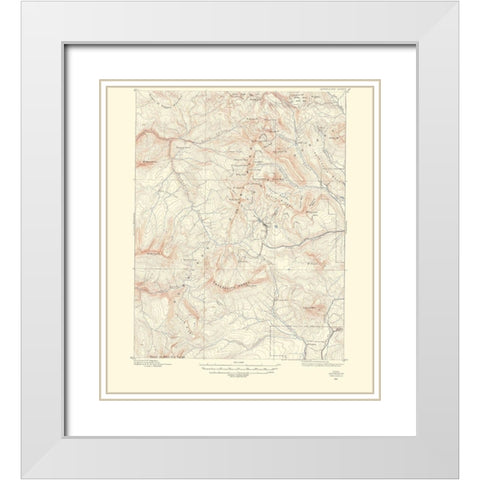 Anthracite Colorado Sheet - USGS 1956 White Modern Wood Framed Art Print with Double Matting by USGS