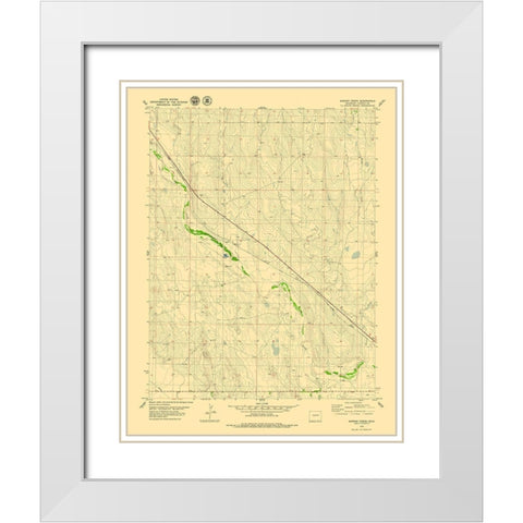 Barron Creek Colorado Quad - USGS 1979- 23 x 29.66 White Modern Wood Framed Art Print with Double Matting by USGS