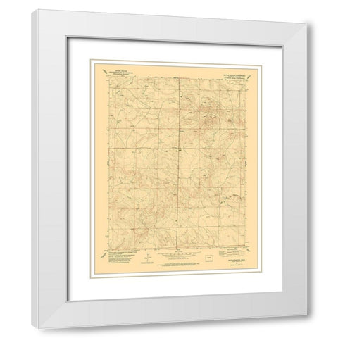 Battle Canyon Colorado Quad - USGS 1977 White Modern Wood Framed Art Print with Double Matting by USGS