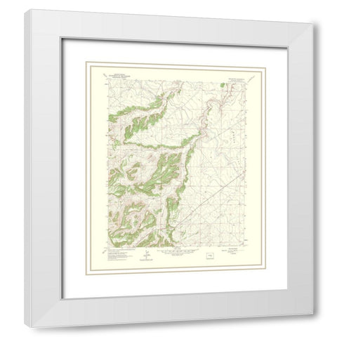 Beulah Colorado Quad - USGS 1965 White Modern Wood Framed Art Print with Double Matting by USGS