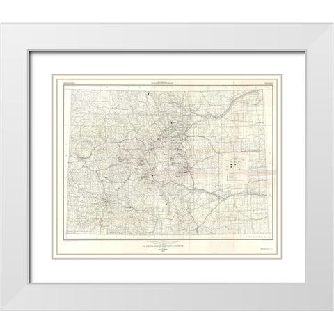 Fluorspar Deposits in Colorado - Brady 1975 White Modern Wood Framed Art Print with Double Matting by Brady