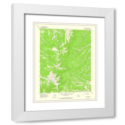 Calamity Ridge Colorado Quad - USGS 1962 White Modern Wood Framed Art Print with Double Matting by USGS