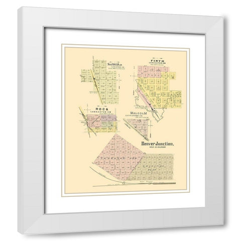 Denver, Saltillo, Roca, Malcolm, Firth Colorado White Modern Wood Framed Art Print with Double Matting by Everts