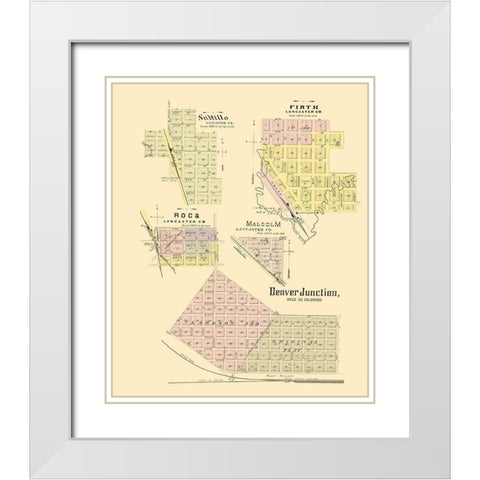 Denver, Saltillo, Roca, Malcolm, Firth Colorado White Modern Wood Framed Art Print with Double Matting by Everts