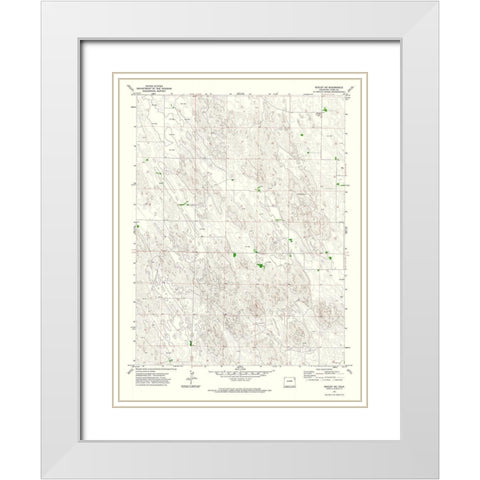 Eckley NE Colorado Quad - USGS 1971 White Modern Wood Framed Art Print with Double Matting by USGS