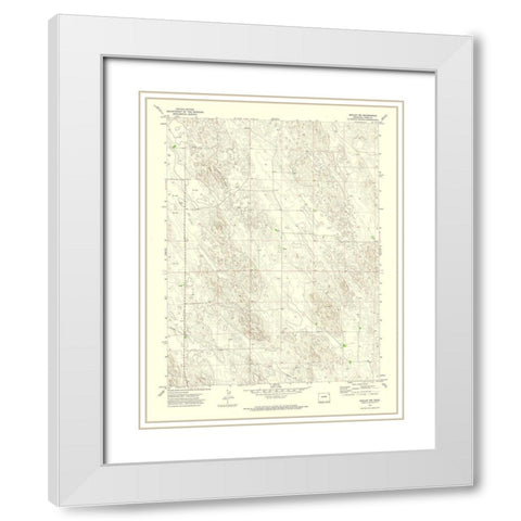 Eckley NW Colorado Quad - USGS 1971 White Modern Wood Framed Art Print with Double Matting by USGS