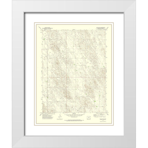 Eckley NW Colorado Quad - USGS 1971 White Modern Wood Framed Art Print with Double Matting by USGS