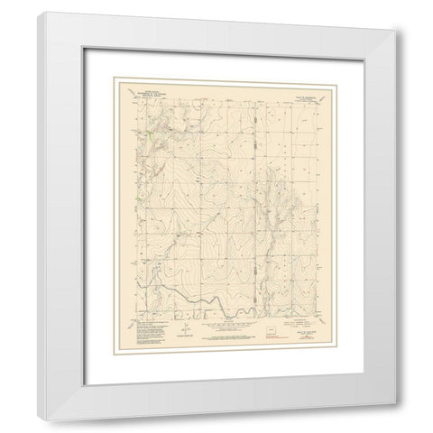 Holly NE Colorado Quad - USGS 1977 White Modern Wood Framed Art Print with Double Matting by USGS