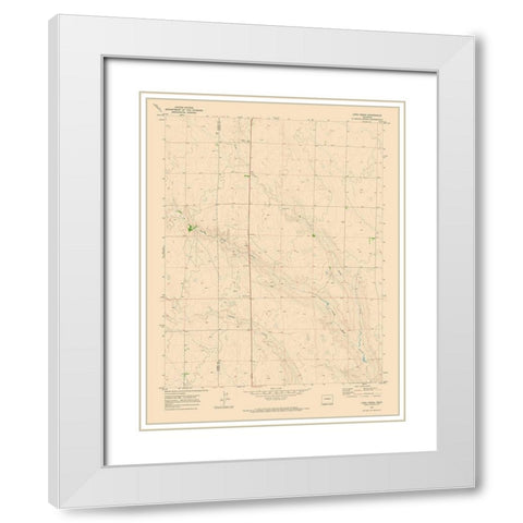 Long Creek Colorado Quad - USGS 1970 White Modern Wood Framed Art Print with Double Matting by USGS