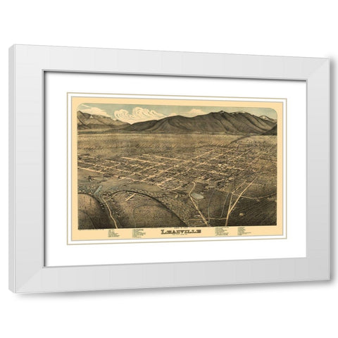 Leadville Colorado - Koch 1879 White Modern Wood Framed Art Print with Double Matting by Koch