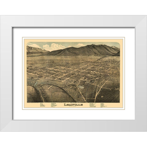 Leadville Colorado - Koch 1879 White Modern Wood Framed Art Print with Double Matting by Koch