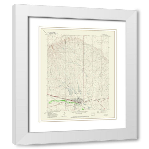 Limon Colorado Quad - USGS 1970 White Modern Wood Framed Art Print with Double Matting by USGS