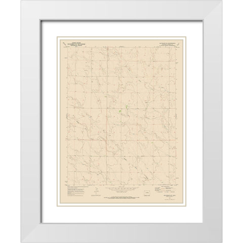 South East Matheson Colorado Quad - USGS 1970 White Modern Wood Framed Art Print with Double Matting by USGS