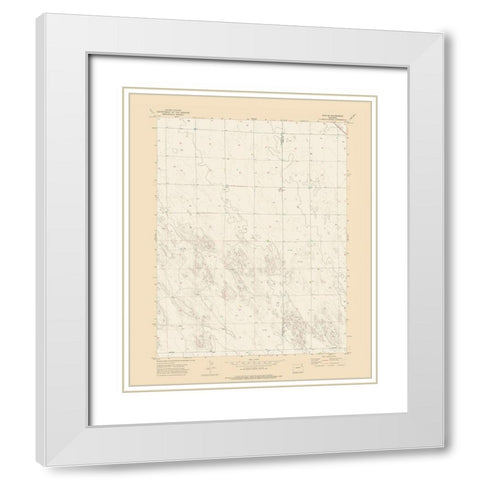 Otis SE Colorado Quad - USGS 1972 White Modern Wood Framed Art Print with Double Matting by USGS