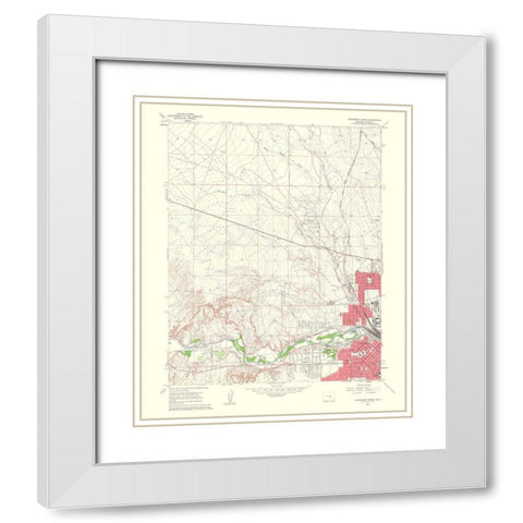 Pueblo Northwest Colorado Quad - USGS 1962 White Modern Wood Framed Art Print with Double Matting by USGS