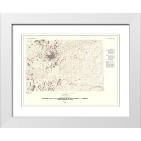 Sterling Quad of Structure Oil Gas Fields White Modern Wood Framed Art Print with Double Matting by Scott