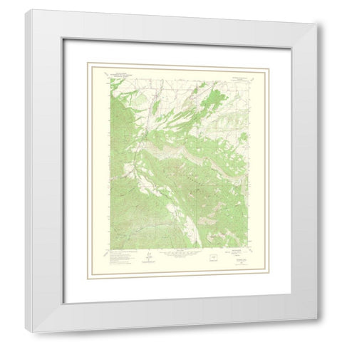 Wetmore Colorado Quad - USGS 1965 White Modern Wood Framed Art Print with Double Matting by USGS