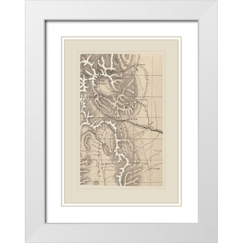 Southern Colorado Rocky Mountains - 1870 White Modern Wood Framed Art Print with Double Matting by Unknown