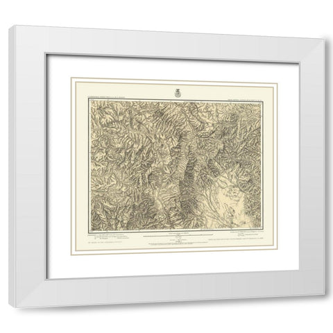 Colorado Central Colorado Sheet - US Army 1879 White Modern Wood Framed Art Print with Double Matting by US Army