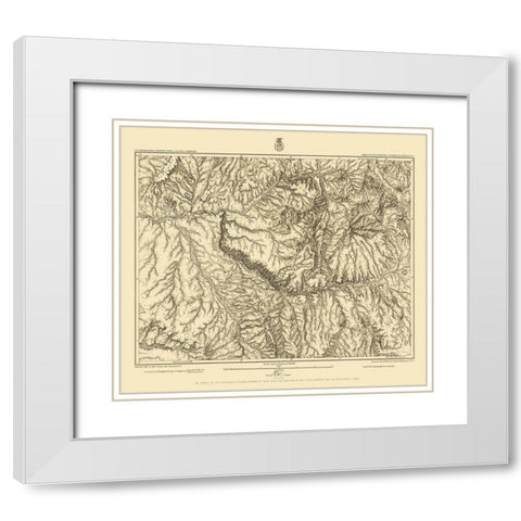 Colorado Southwest Colorado Sheet - US Army 1877 White Modern Wood Framed Art Print with Double Matting by US Army