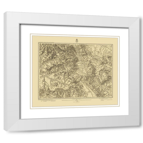 Colorado Central Colorado Sheet - US Army 1879 White Modern Wood Framed Art Print with Double Matting by US Army