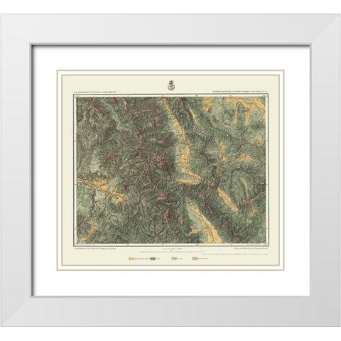 Central Colorado Economic Sheet - US Army 1879 White Modern Wood Framed Art Print with Double Matting by US Army