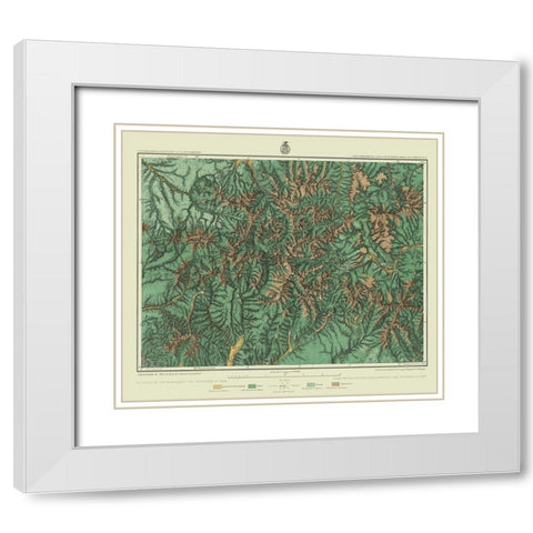 Southwest Colorado Land Classification Sheet White Modern Wood Framed Art Print with Double Matting by US Army