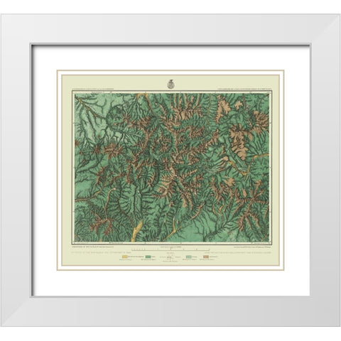 Southwest Colorado Land Classification Sheet White Modern Wood Framed Art Print with Double Matting by US Army